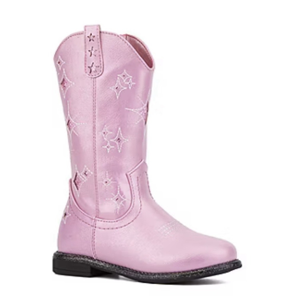 Olivia Miller Toddler Girls Block Heel Cov-uy Pink Boots Size 7